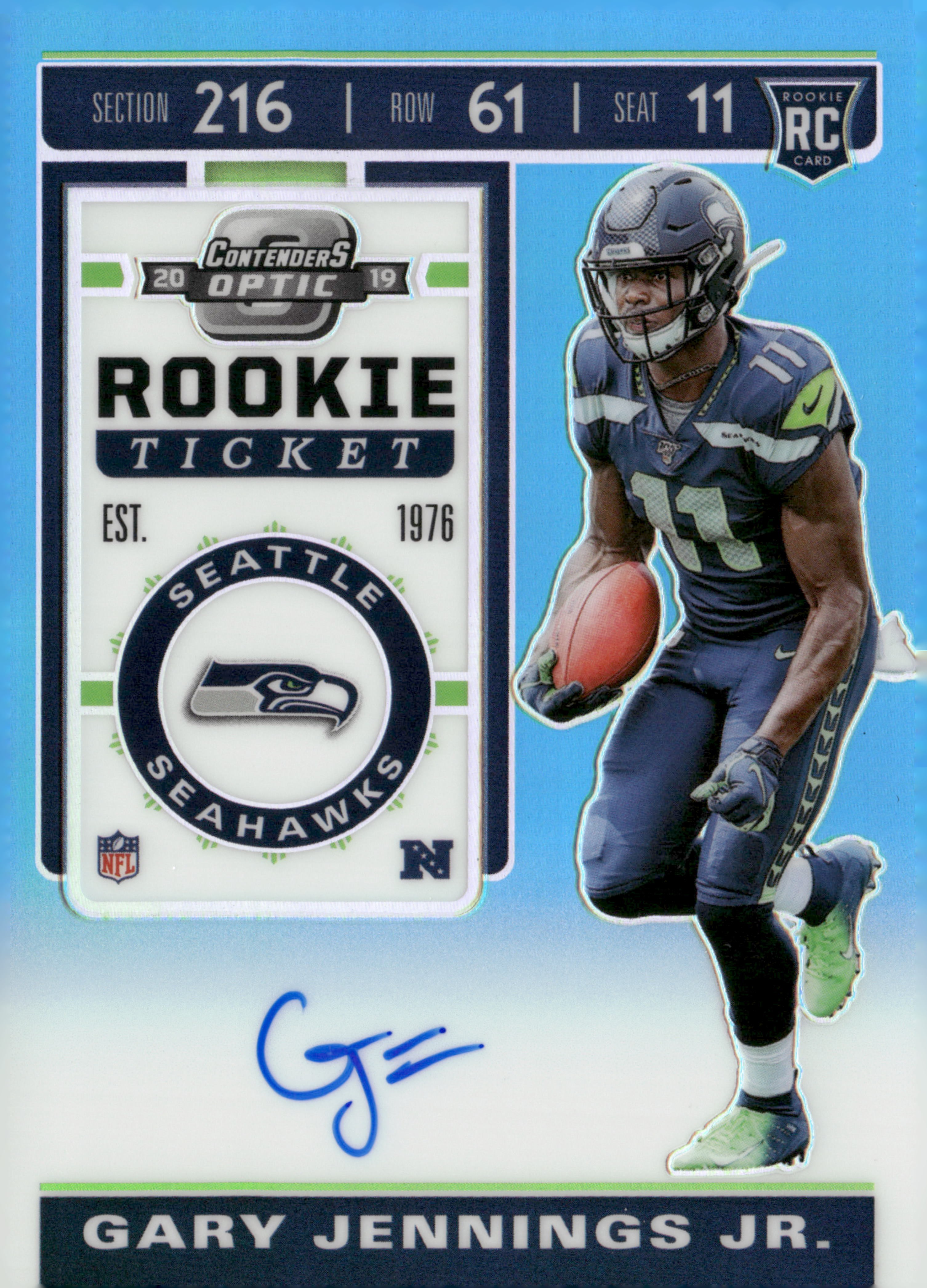 Gary Jennings Jr. - 2019 Playoff Contenders Optic Rookie Ticket 