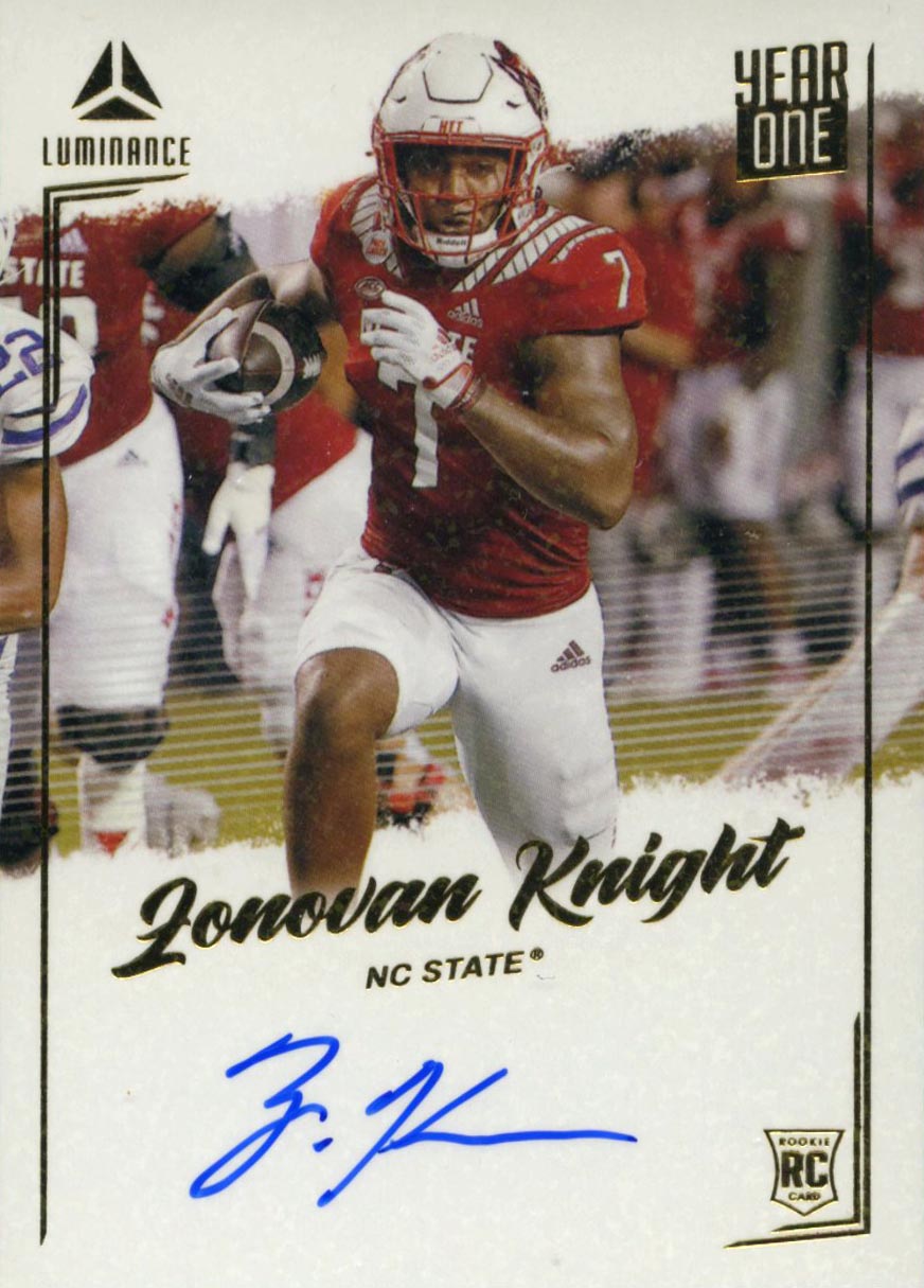 ZONOVAN KNIGHT 2022 Panini Gold Standard RC Auto #’d 27/199 Jersey Numbered