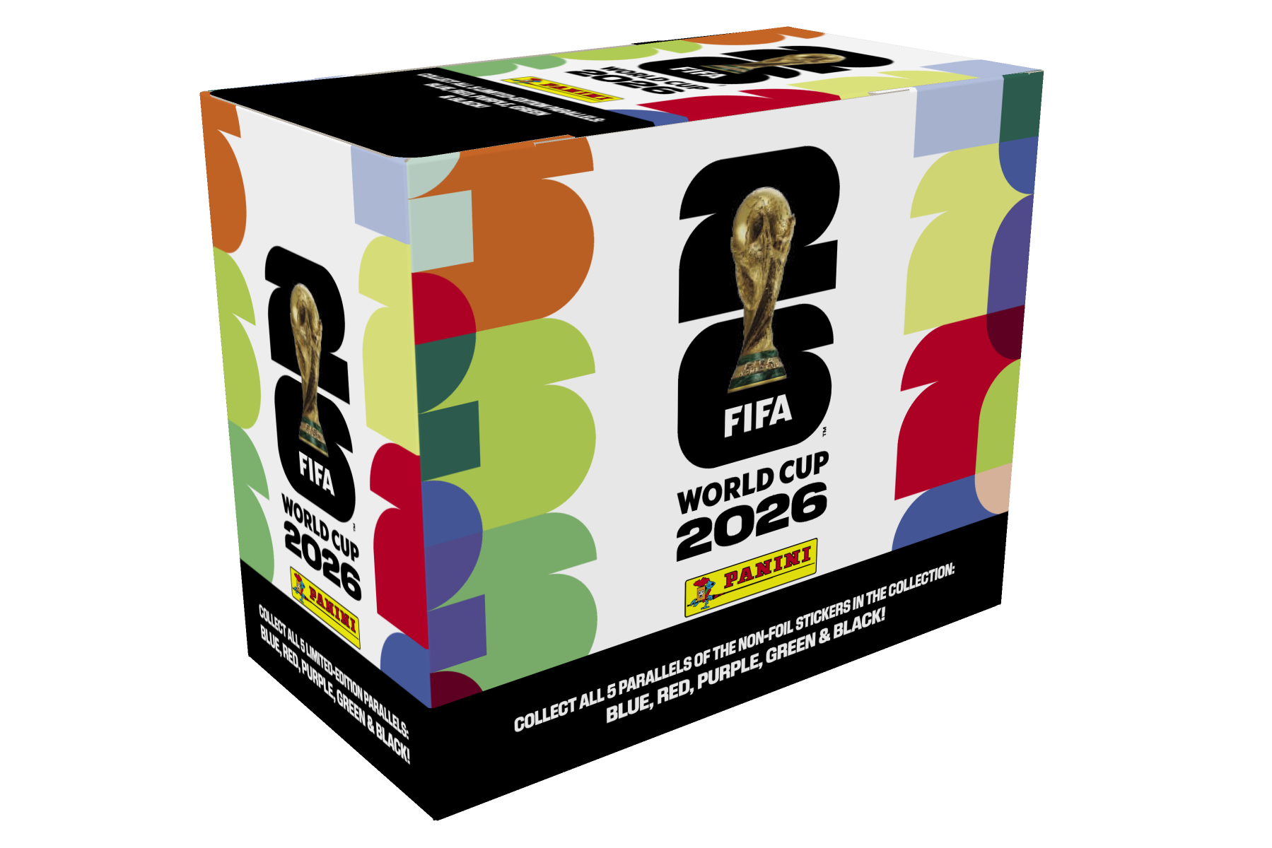 Panini World Cup 2026 sticker 25 pack box official product image