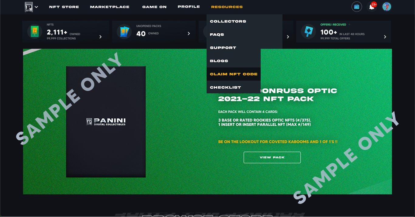 Blockchain HOWDOICLAIMAPANININFTBONUSCARD 1
