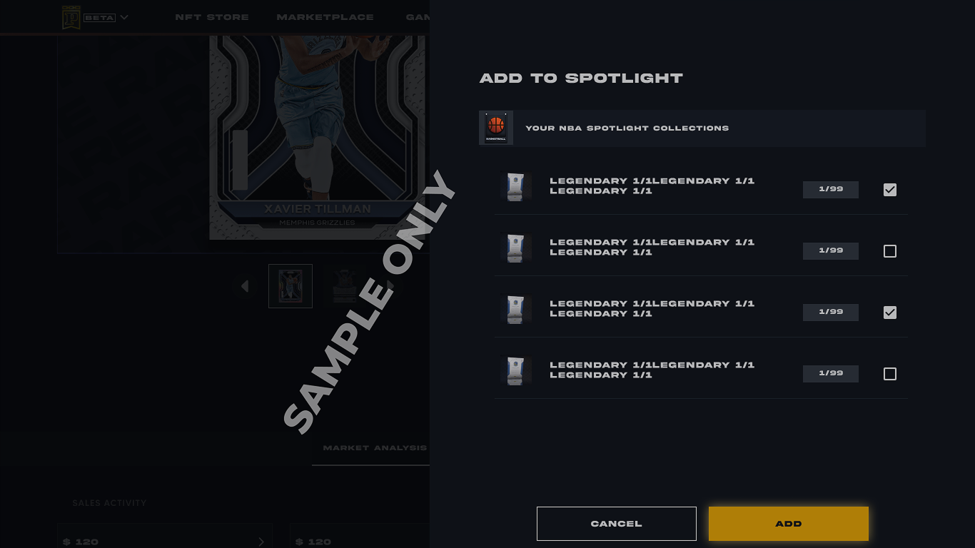 Spotlight HOWCANIADDANNFTTOMYSPOTLIGHTFROMTHECARDDETAILSCREEN 1
